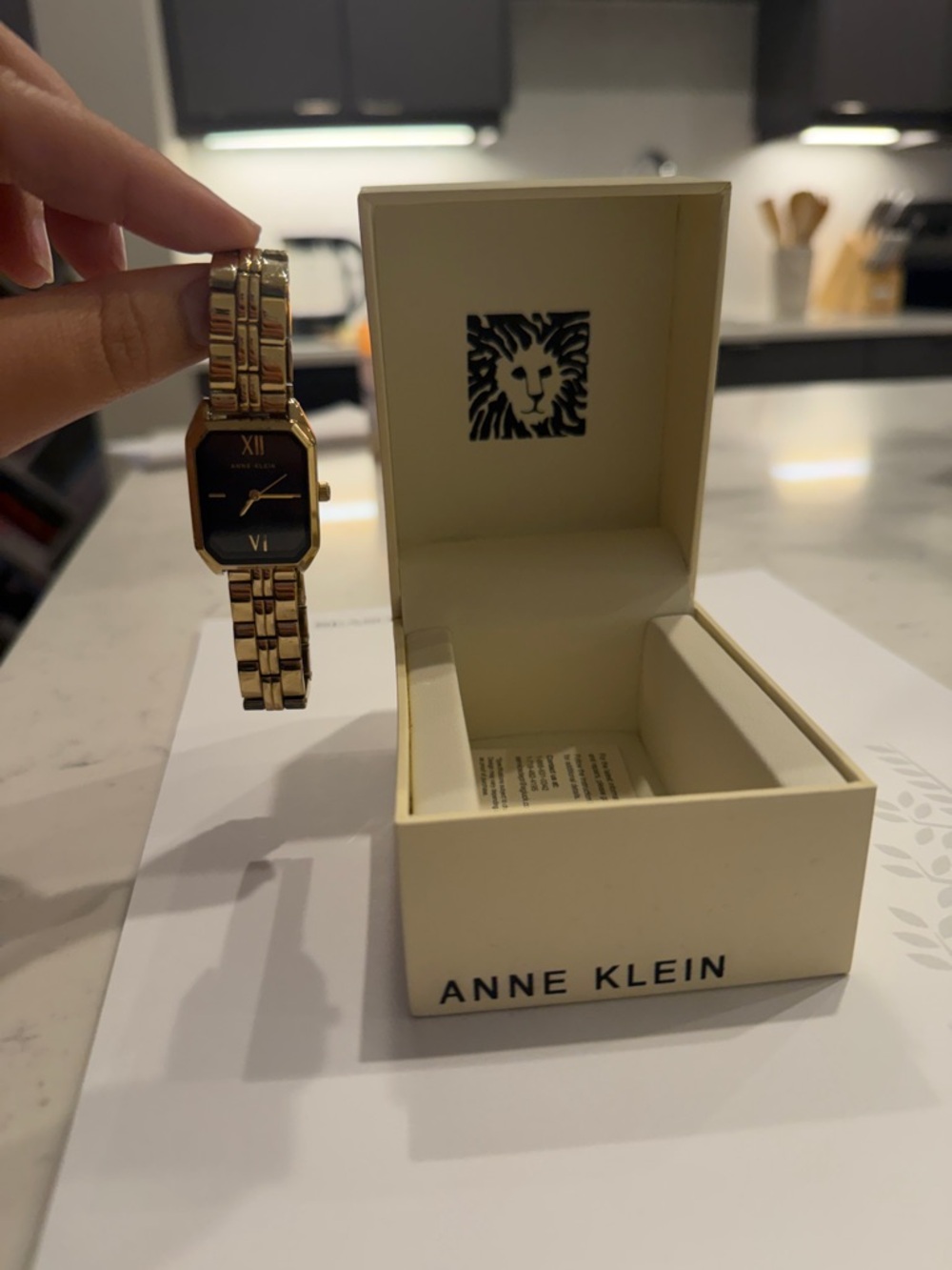 Anne Klein Gold and Black Women's Bracelet Watch